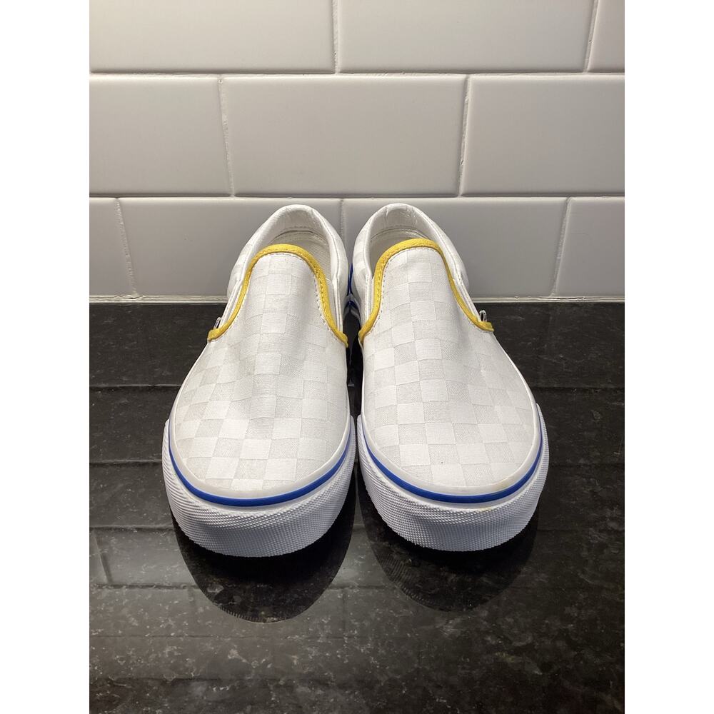 Vans Off The Wall Womens Check Classic Slip-On  Sneakers White Gray Size M4.5/W6 - Picture 2 of 8